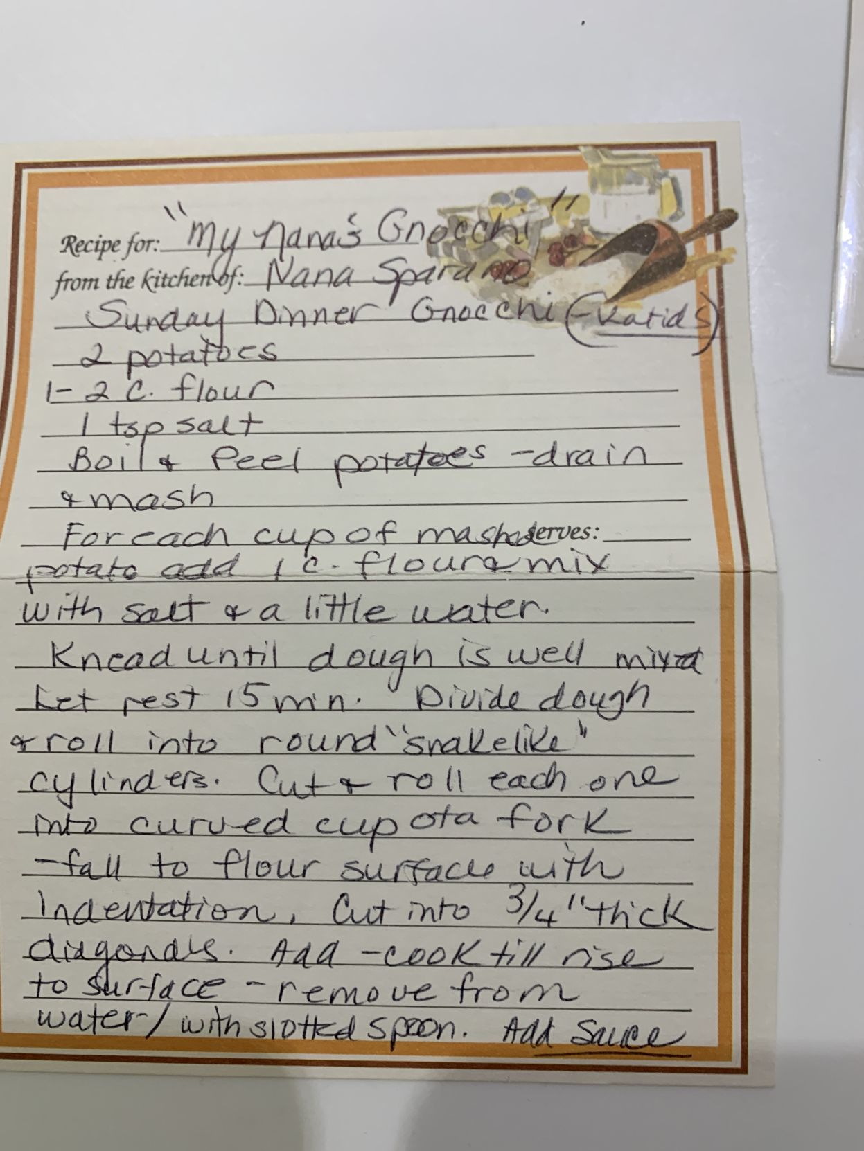 Gnochi recipe